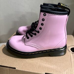 Dr. Martens Glossy Pink Kids Boots